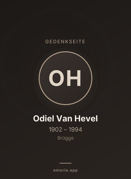 Gedenkportrait von Odiel Van Hevel