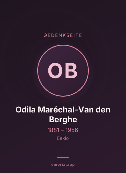 Gedenkportrait von Odila Maréchal-Van den Berghe