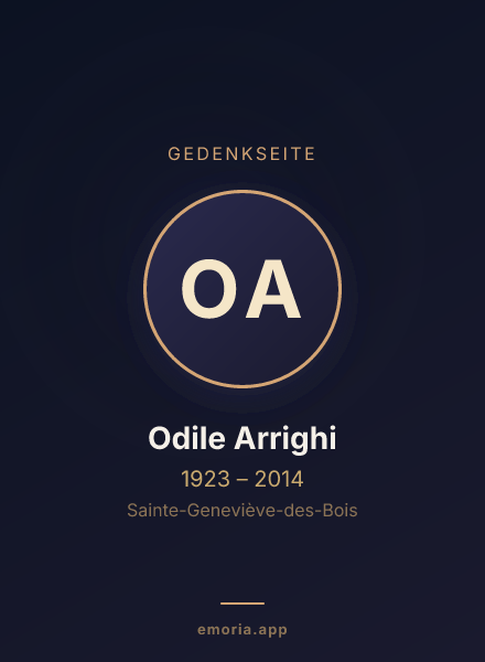 Gedenkportrait von Odile Arrighi