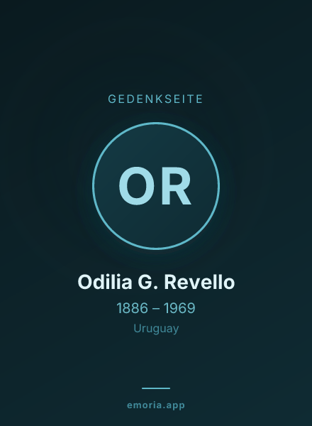 Gedenkportrait von Odilia G. Revello