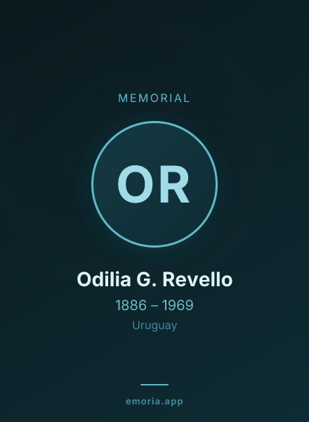 Memorial portrait of Odilia G. Revello