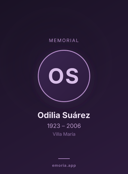 Memorial portrait of Odilia Suárez