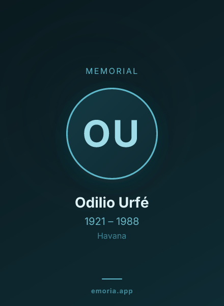 Memorial portrait of Odilio Urfé