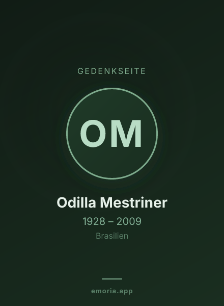 Gedenkportrait von Odilla Mestriner