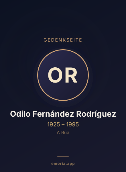 Gedenkportrait von Odilo Fernández Rodríguez