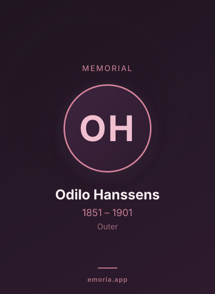 Memorial portrait of Odilo Hanssens