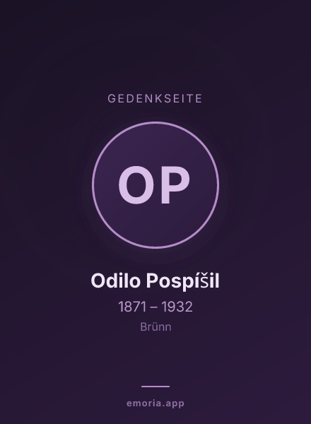 Gedenkportrait von Odilo Pospíšil