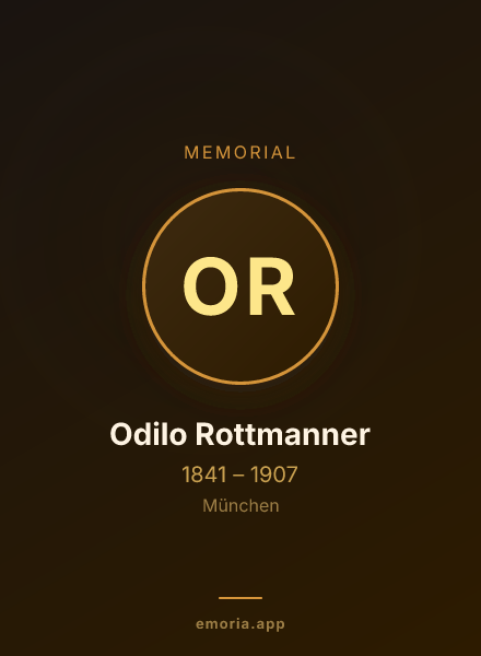 Memorial portrait of Odilo Rottmanner