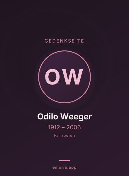 Gedenkportrait von Odilo Weeger