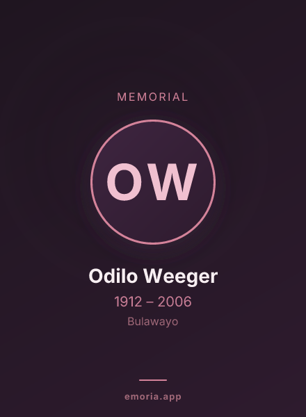 Memorial portrait of Odilo Weeger