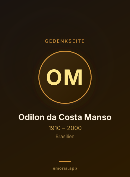 Gedenkportrait von Odilon da Costa Manso