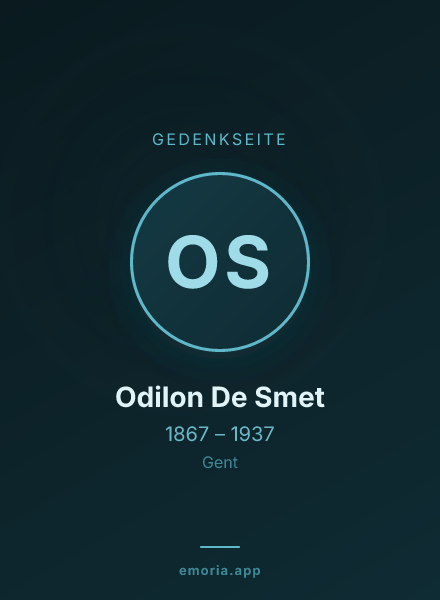 Gedenkportrait von Odilon De Smet