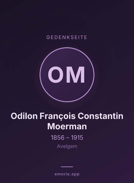 Gedenkportrait von Odilon François Constantin Moerman