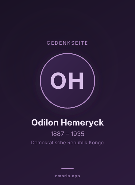 Gedenkportrait von Odilon Hemeryck