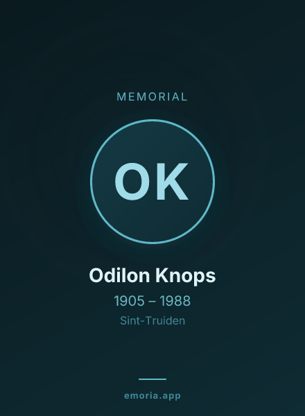 Memorial portrait of Odilon Knops