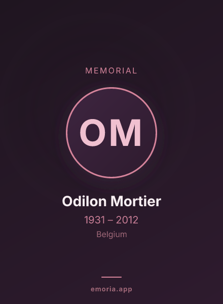 Memorial portrait of Odilon Mortier