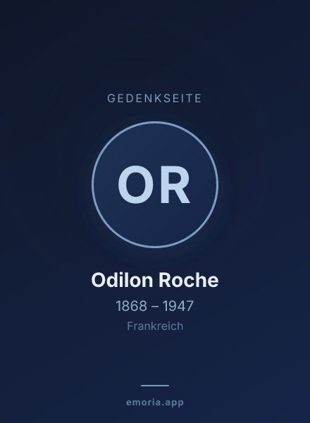 Gedenkportrait von Odilon Roche
