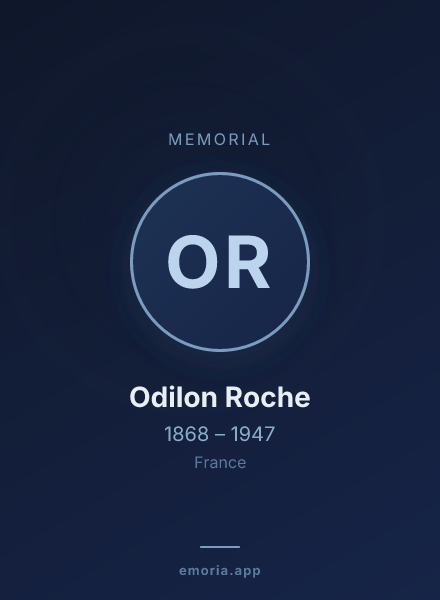 Memorial portrait of Odilon Roche