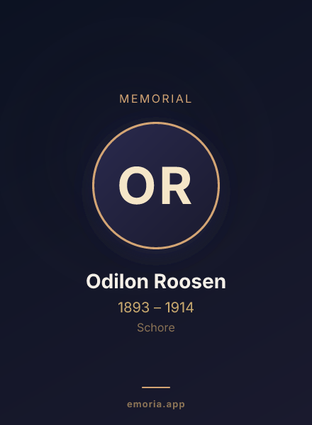 Memorial portrait of Odilon Roosen