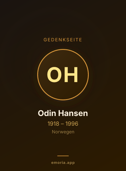 Gedenkportrait von Odin Hansen