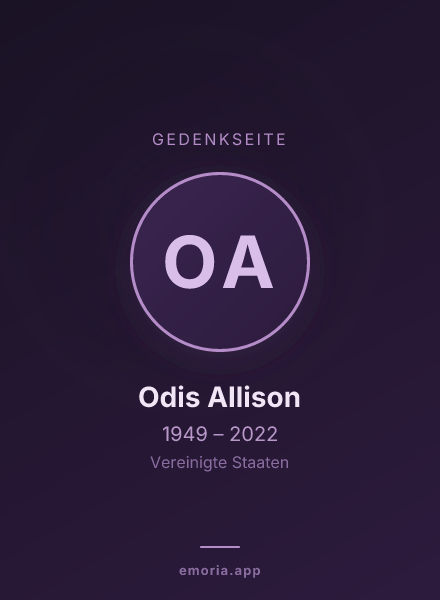 Gedenkportrait von Odis Allison