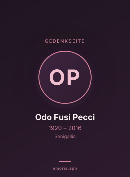Gedenkportrait von Odo Fusi Pecci
