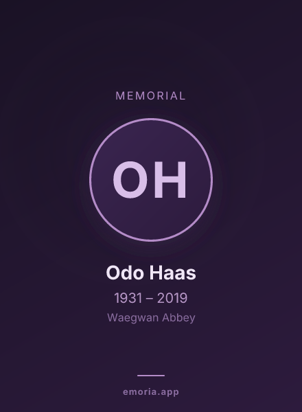 Memorial portrait of Odo Haas