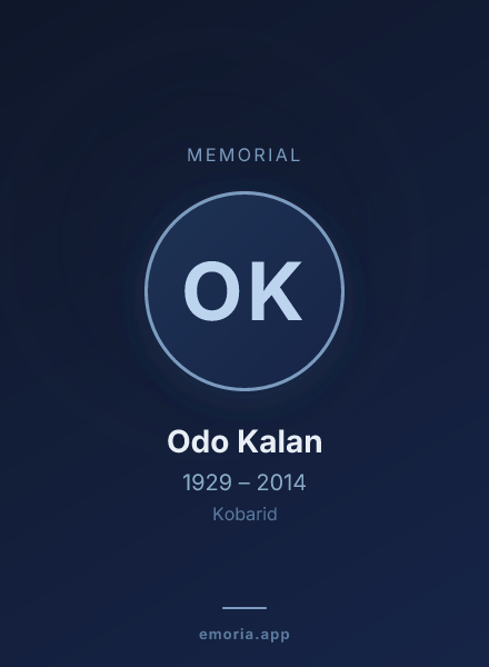 Memorial portrait of Odo Kalan