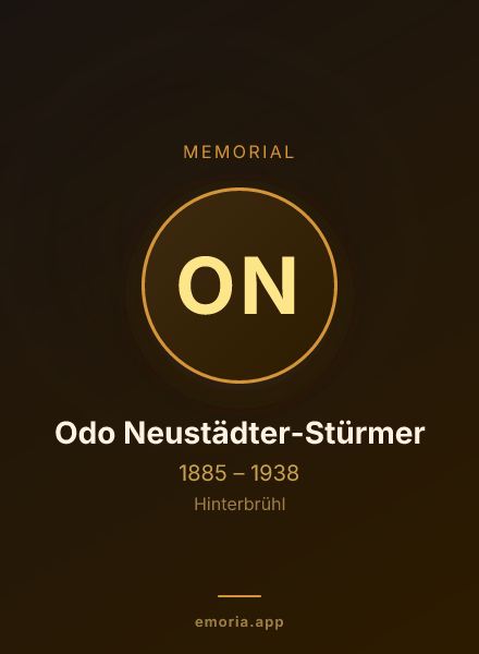 Memorial portrait of Odo Neustädter-Stürmer