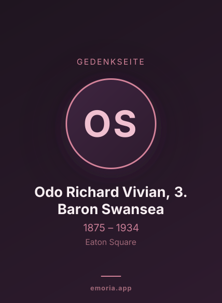 Gedenkportrait von Odo Richard Vivian, 3. Baron Swansea