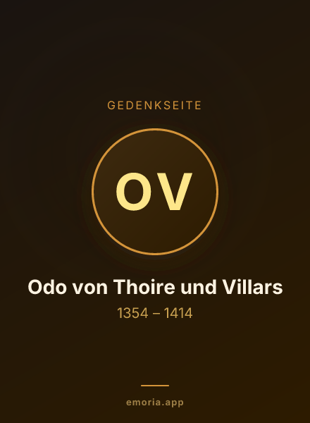Gedenkportrait von Odo von Thoire und Villars
