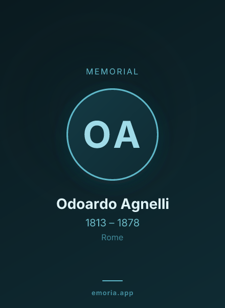Memorial portrait of Odoardo Agnelli