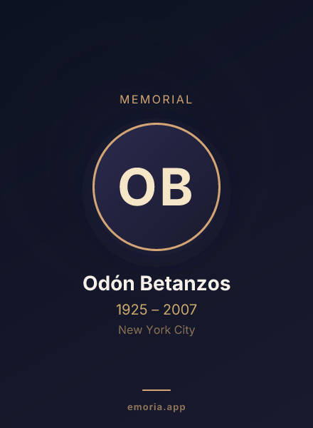 Memorial portrait of Odón Betanzos