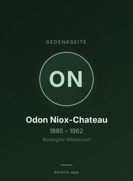 Gedenkportrait von Odon Niox-Chateau