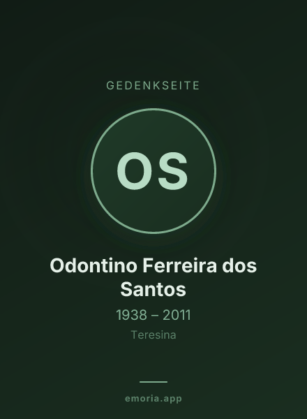 Gedenkportrait von Odontino Ferreira dos Santos