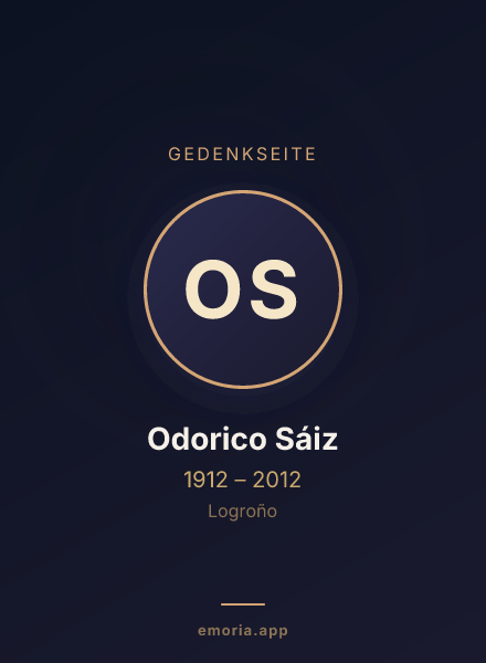 Gedenkportrait von Odorico Sáiz