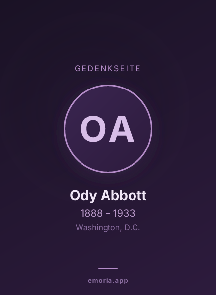 Gedenkportrait von Ody Abbott