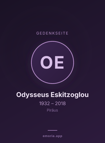 Gedenkportrait von Odysseus Eskitzoglou