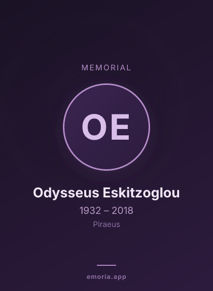 Memorial portrait of Odysseus Eskitzoglou