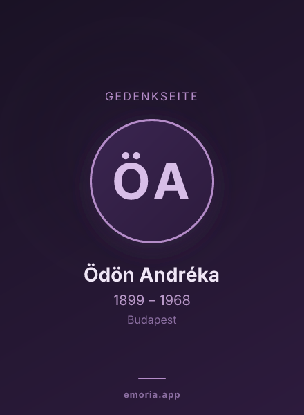 Gedenkportrait von Ödön Andréka