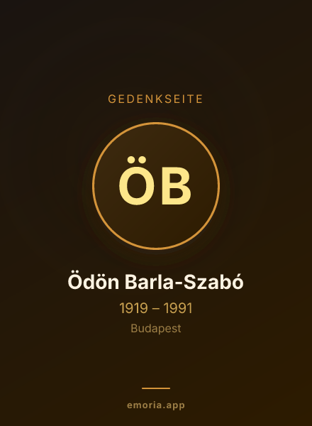 Gedenkportrait von Ödön Barla-Szabó