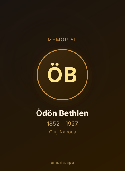 Memorial portrait of Ödön Bethlen