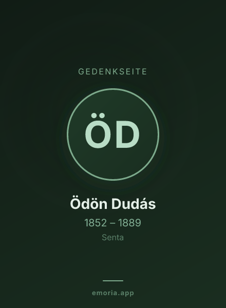 Gedenkportrait von Ödön Dudás