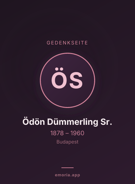 Gedenkportrait von Ödön Dümmerling Sr.