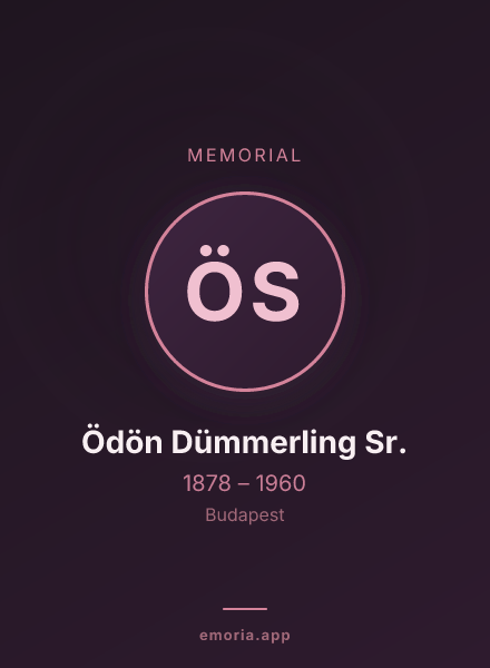 Memorial portrait of Ödön Dümmerling Sr.