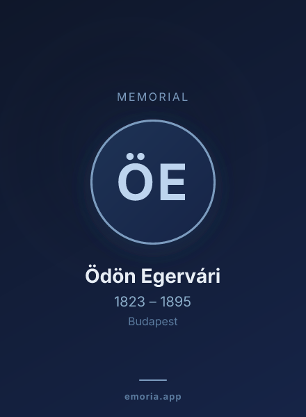 Memorial portrait of Ödön Egervári