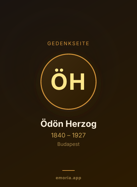 Gedenkportrait von Ödön Herzog