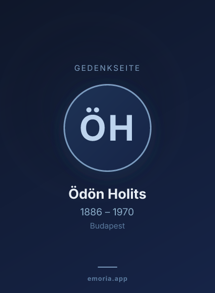 Gedenkportrait von Ödön Holits