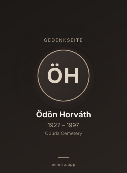 Gedenkportrait von Ödön Horváth