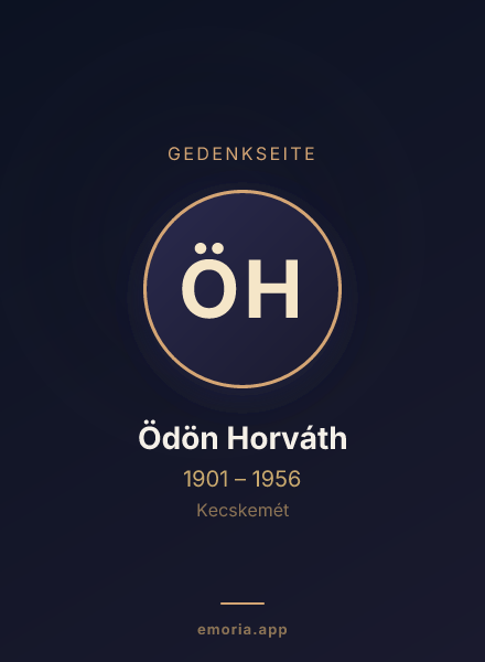 Gedenkportrait von Ödön Horváth